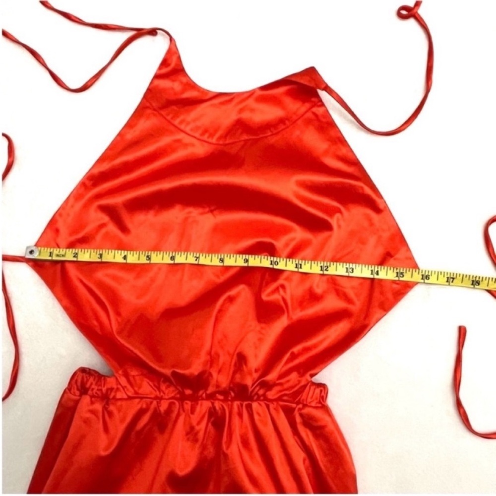 STAUD Georgia Halterneck Cotton-Blend
Poplin Orange Maxi Dress Size XS - Picture 13 of 14
